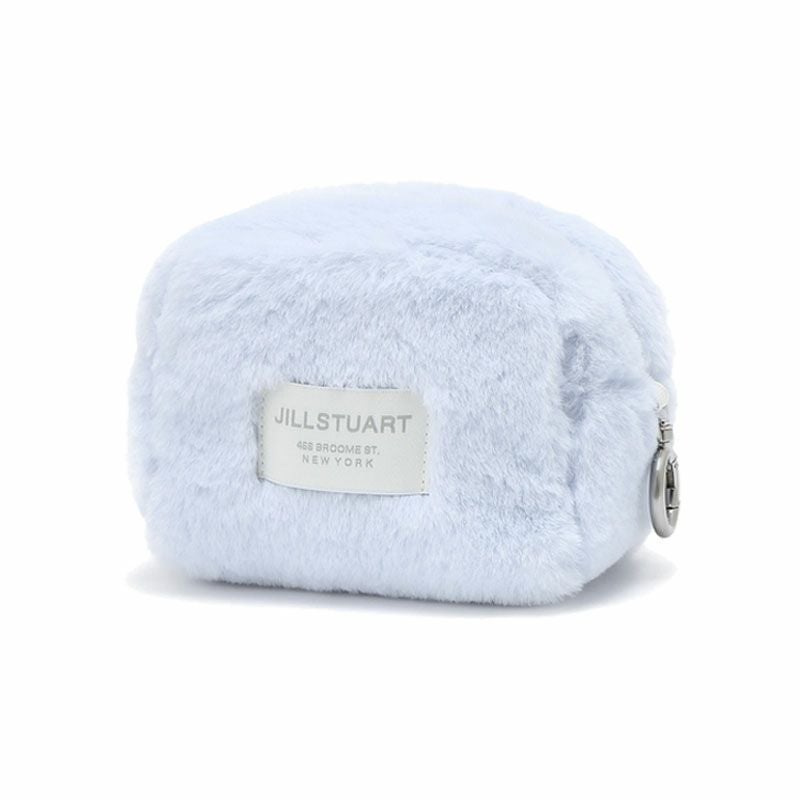 ジルスチュアート JILL STUART ファー コスメポーチ #ブルー[ ポーチ